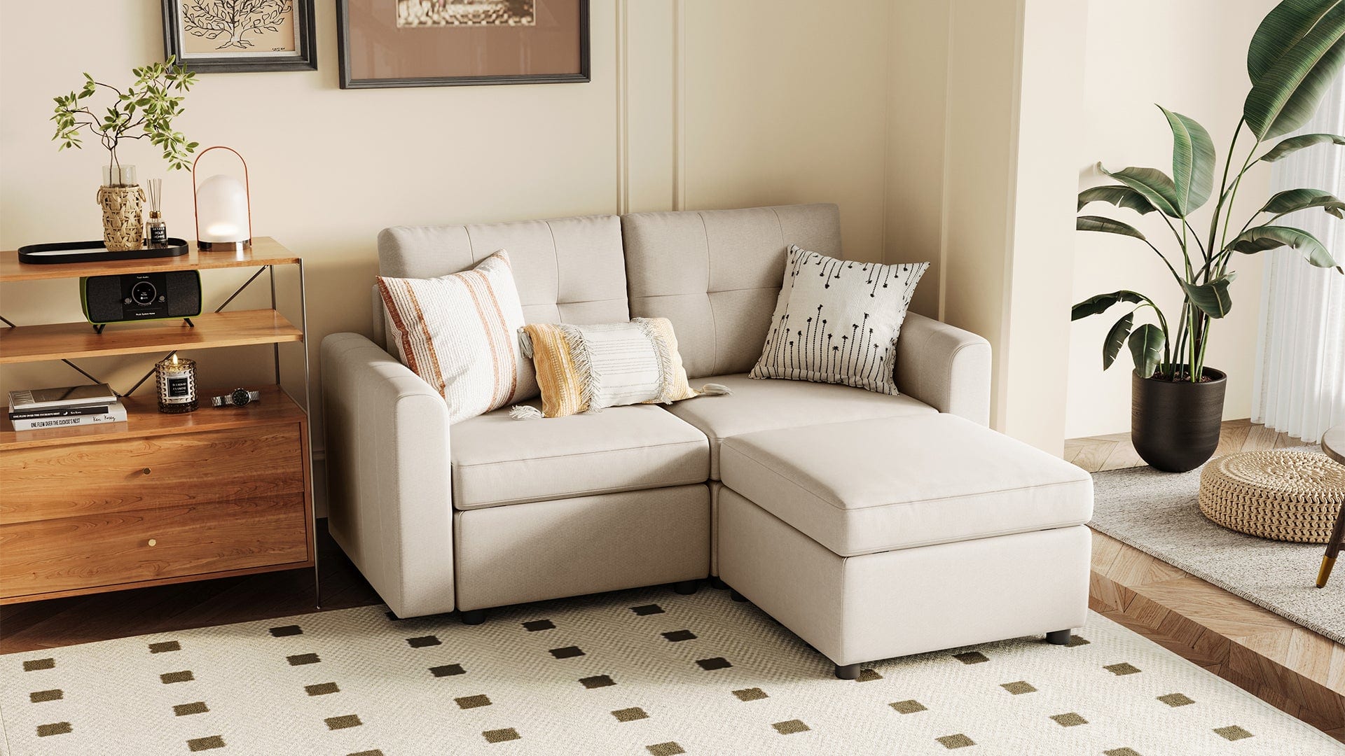 RUBIK III 2 Seats with Ottoman - Image 6
