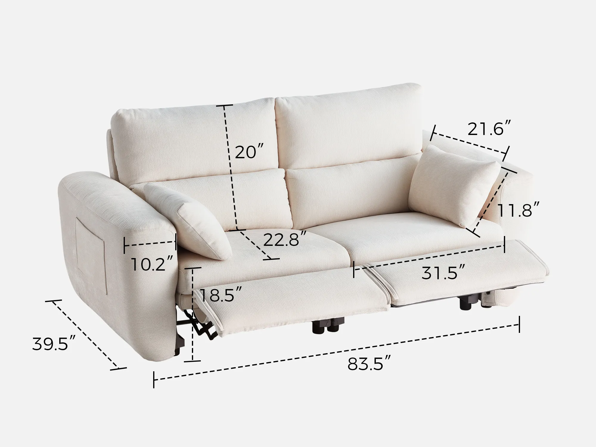 DRIFT 2-Seat Power Reclining Modular Couch - Image 24