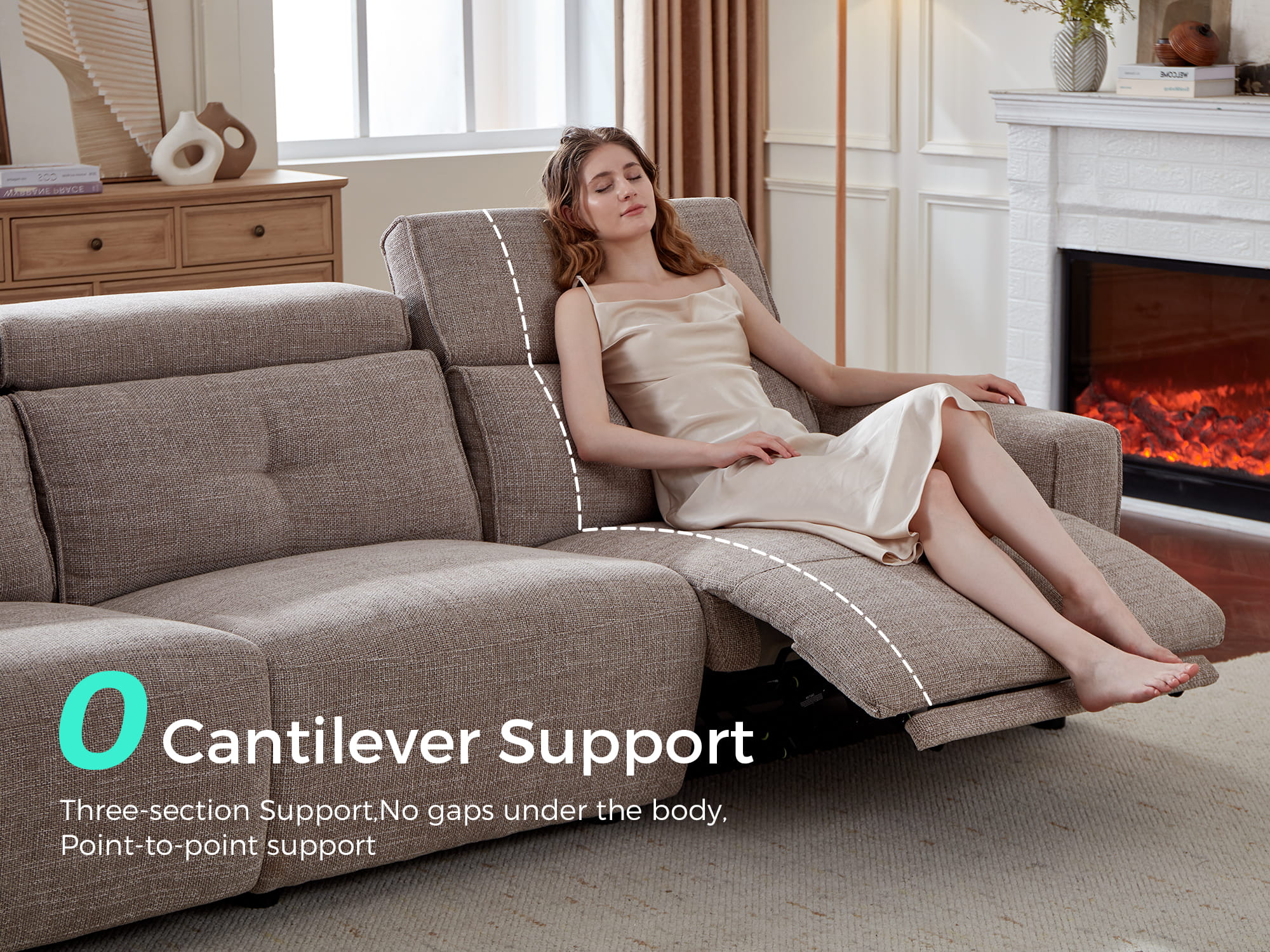 FLOAT 2-Seat Power Reclining Modular Couch - Image 4