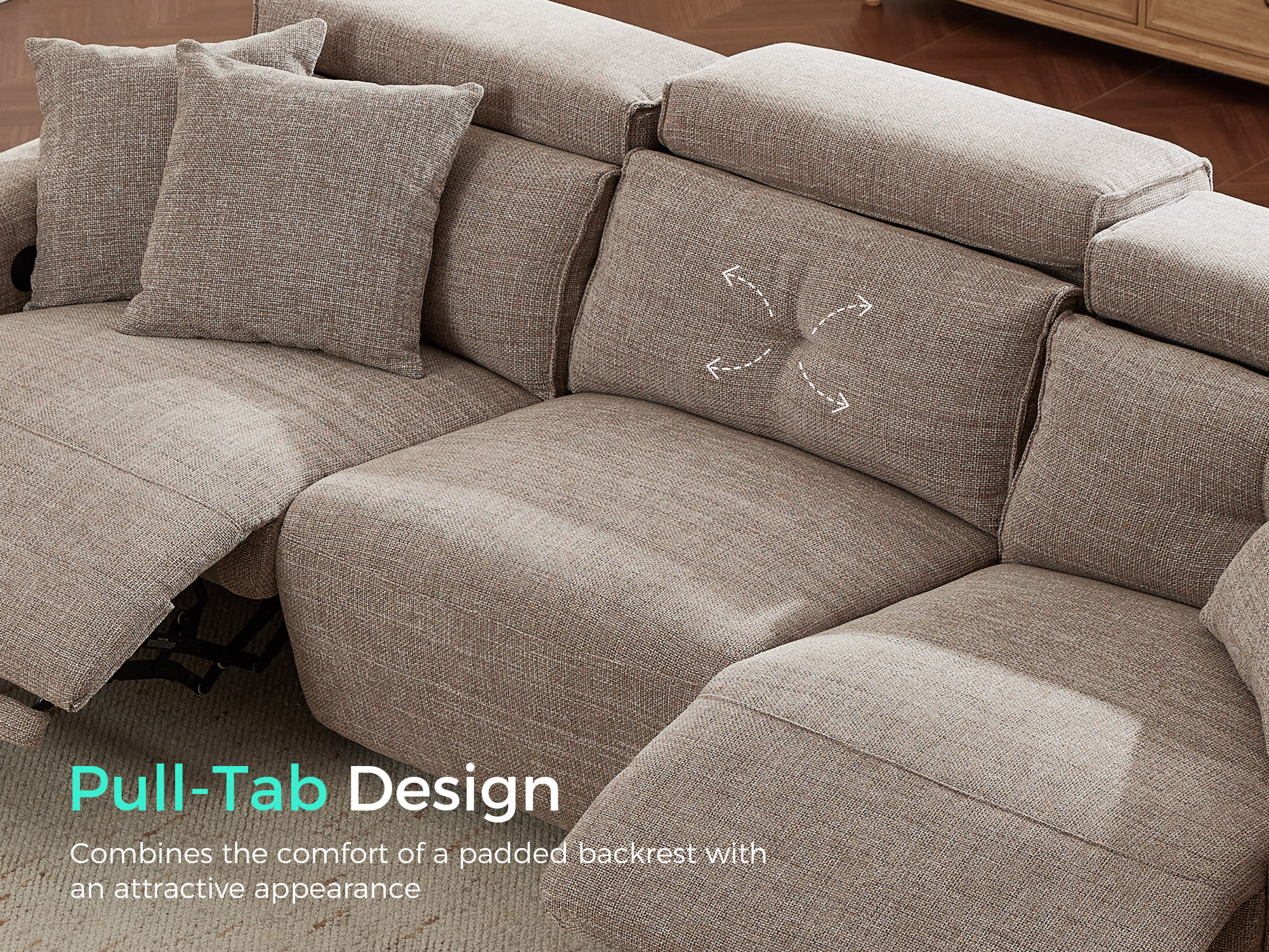 FLOAT 2-Seat Power Reclining Modular Couch - Image 5