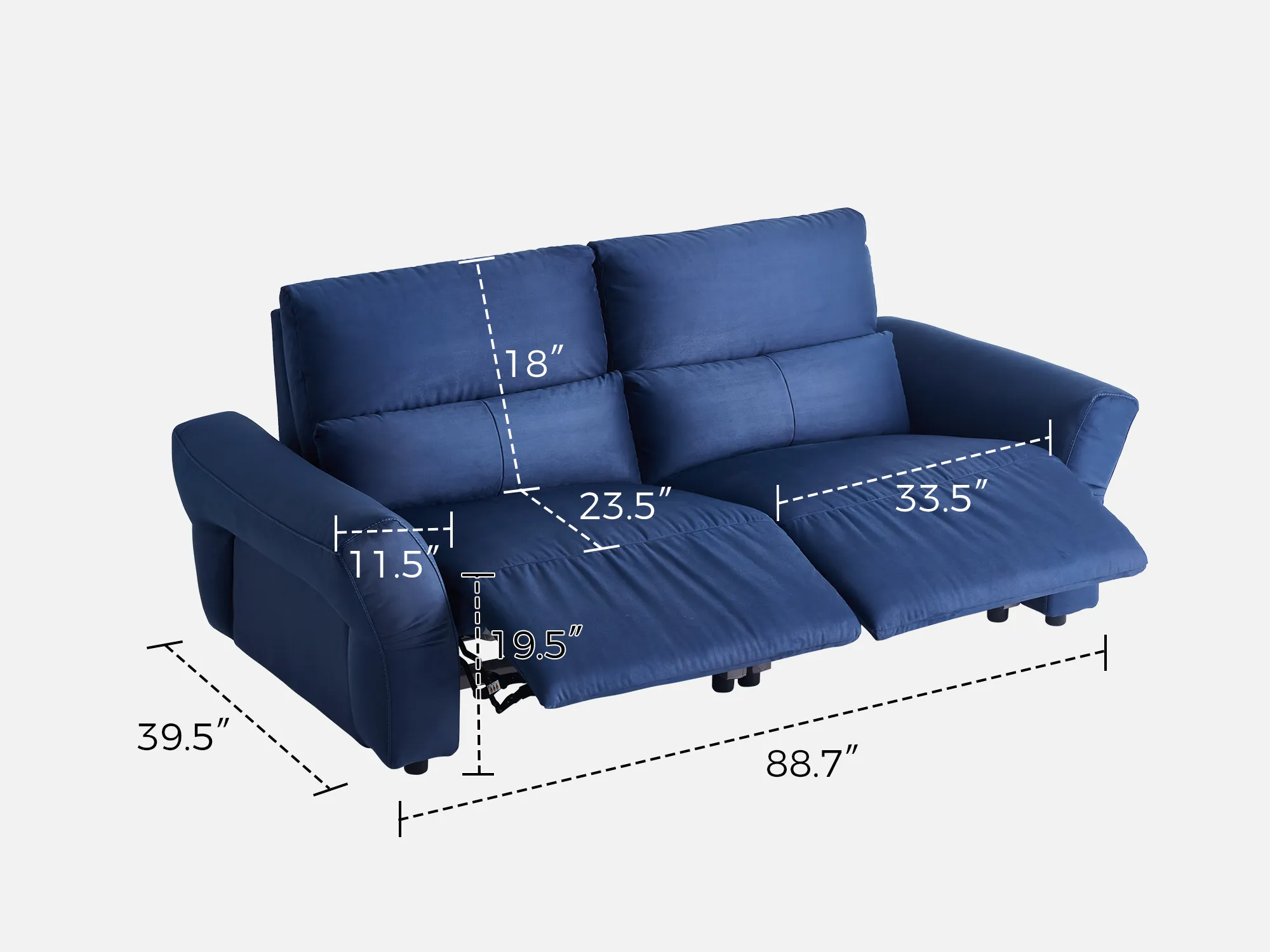HAVEN 2-Seat Power Reclining Modular Couch - Image 23
