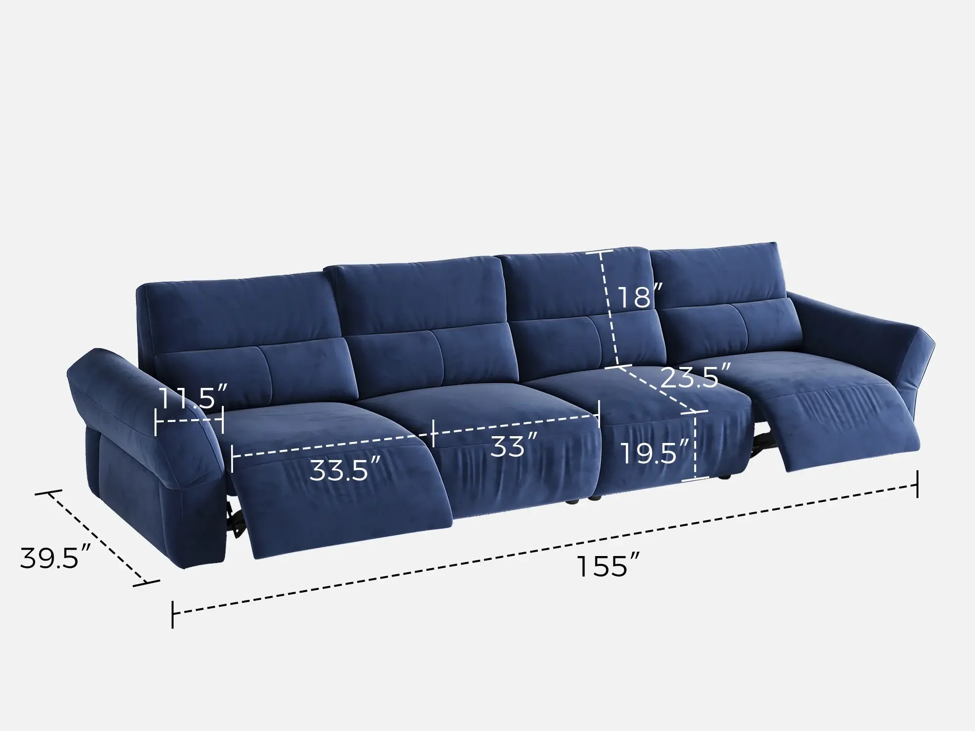 HAVEN 4-Seat Power Reclining Modular Couch - Image 24