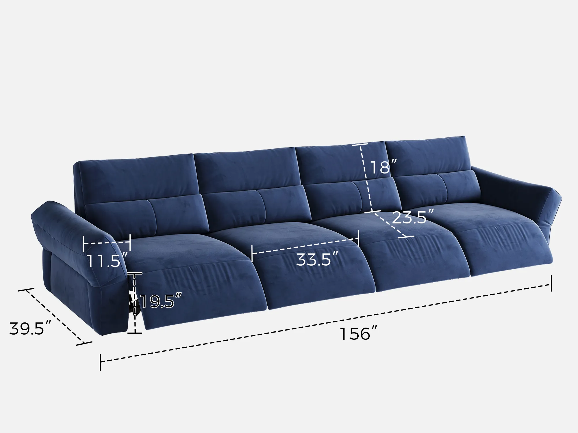 HAVEN 4-Seat Power Reclining Modular Couch - Image 25