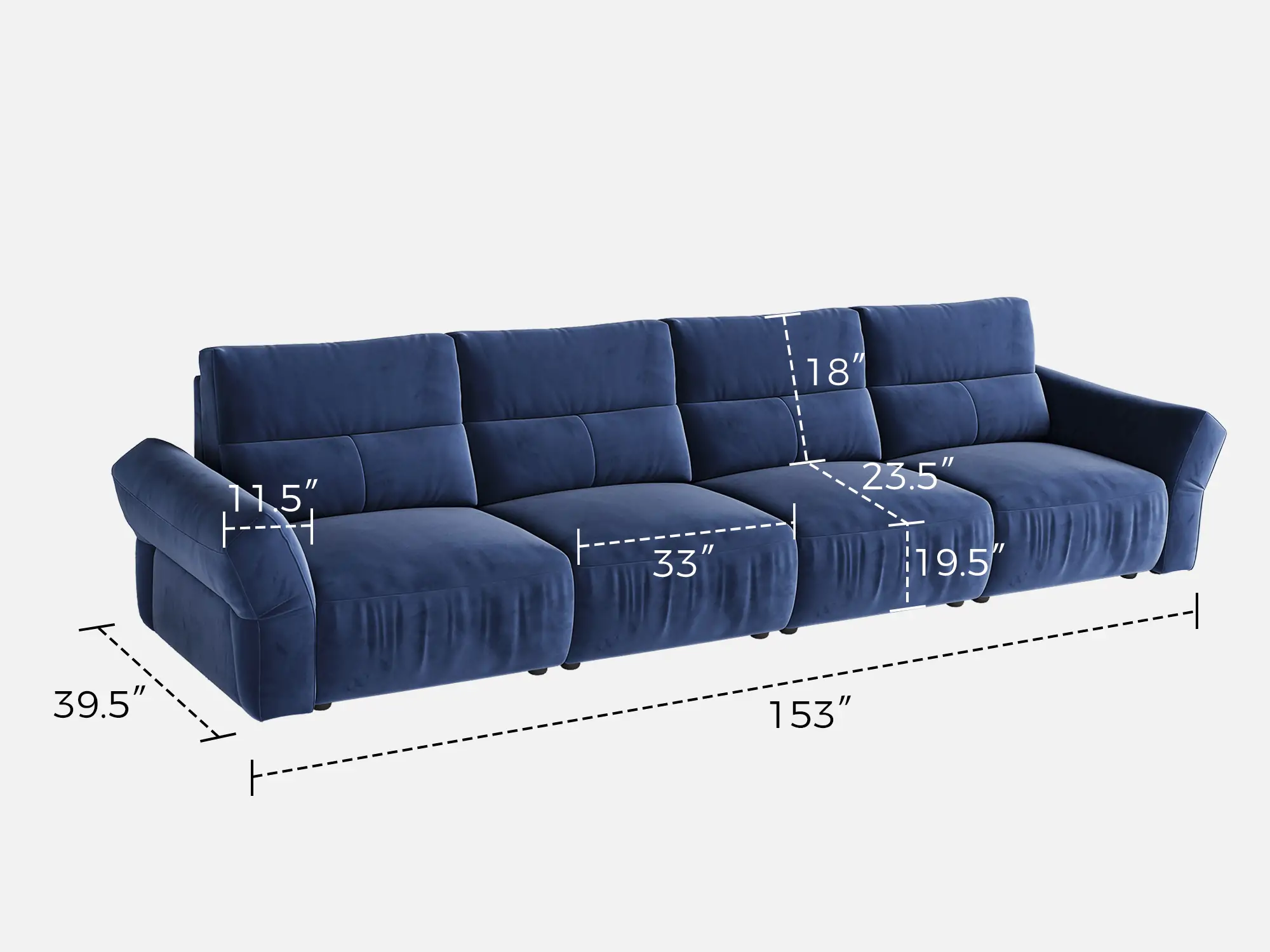 HAVEN 4-Seat Power Reclining Modular Couch - Image 26