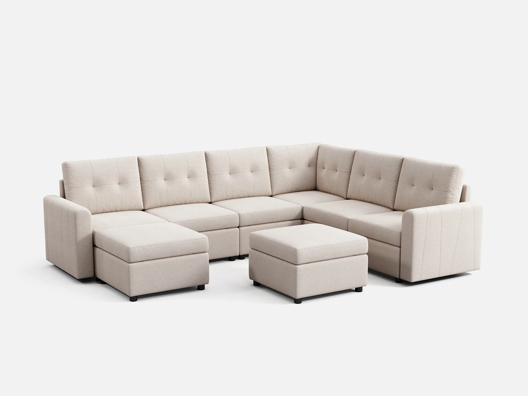 RUBIK III 5 Seats with Corner & 2 Ottomans - Image 24