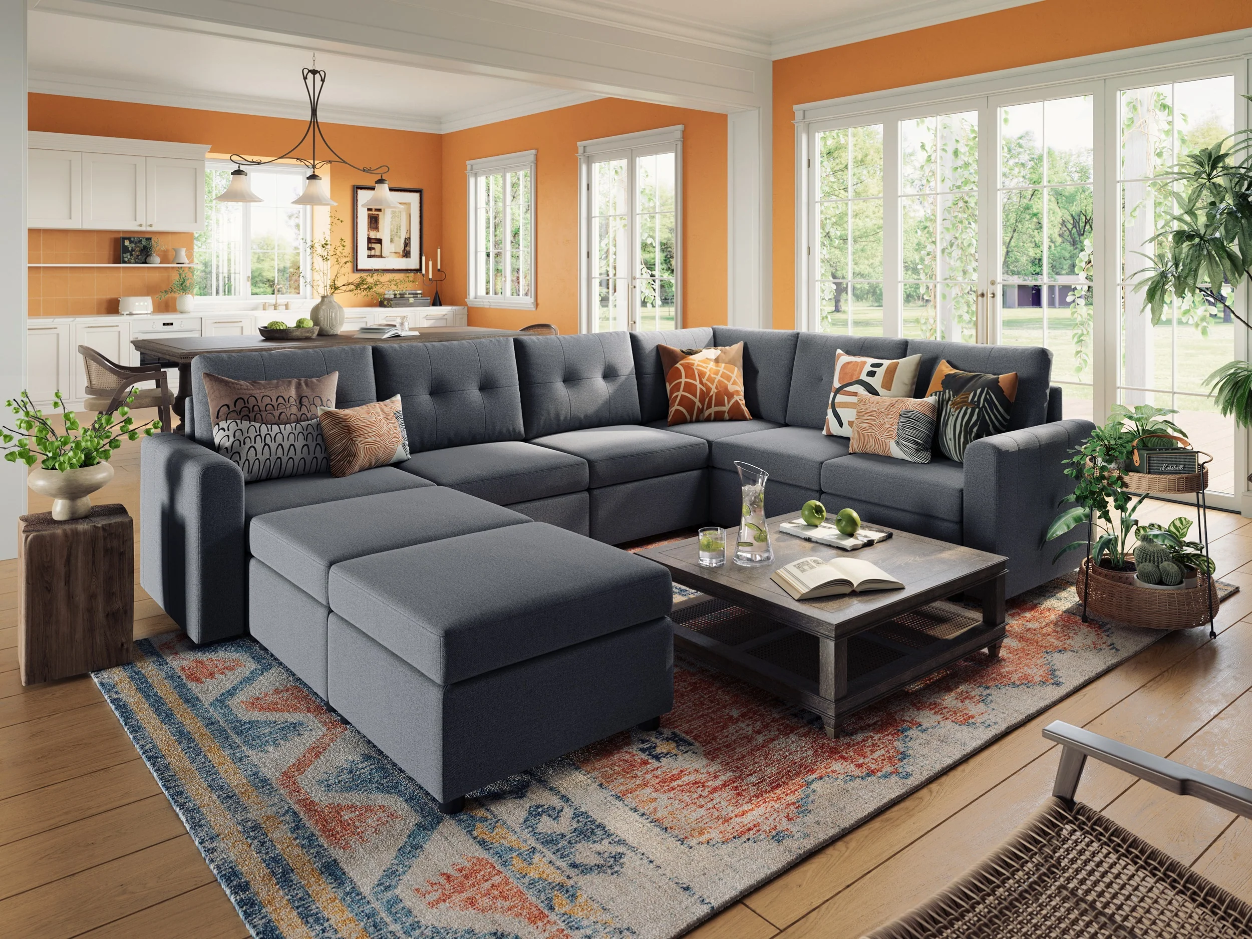 RUBIK III 5 Seats with Corner & 2 Ottomans - Image 6