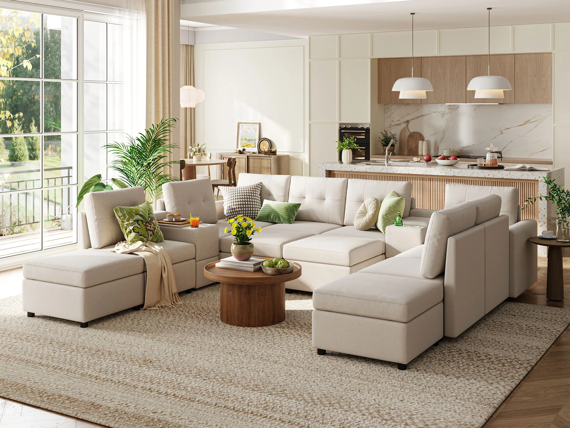 RUBIK III 8 Seats with 4 Ottomans & 2 Consoles - Image 10