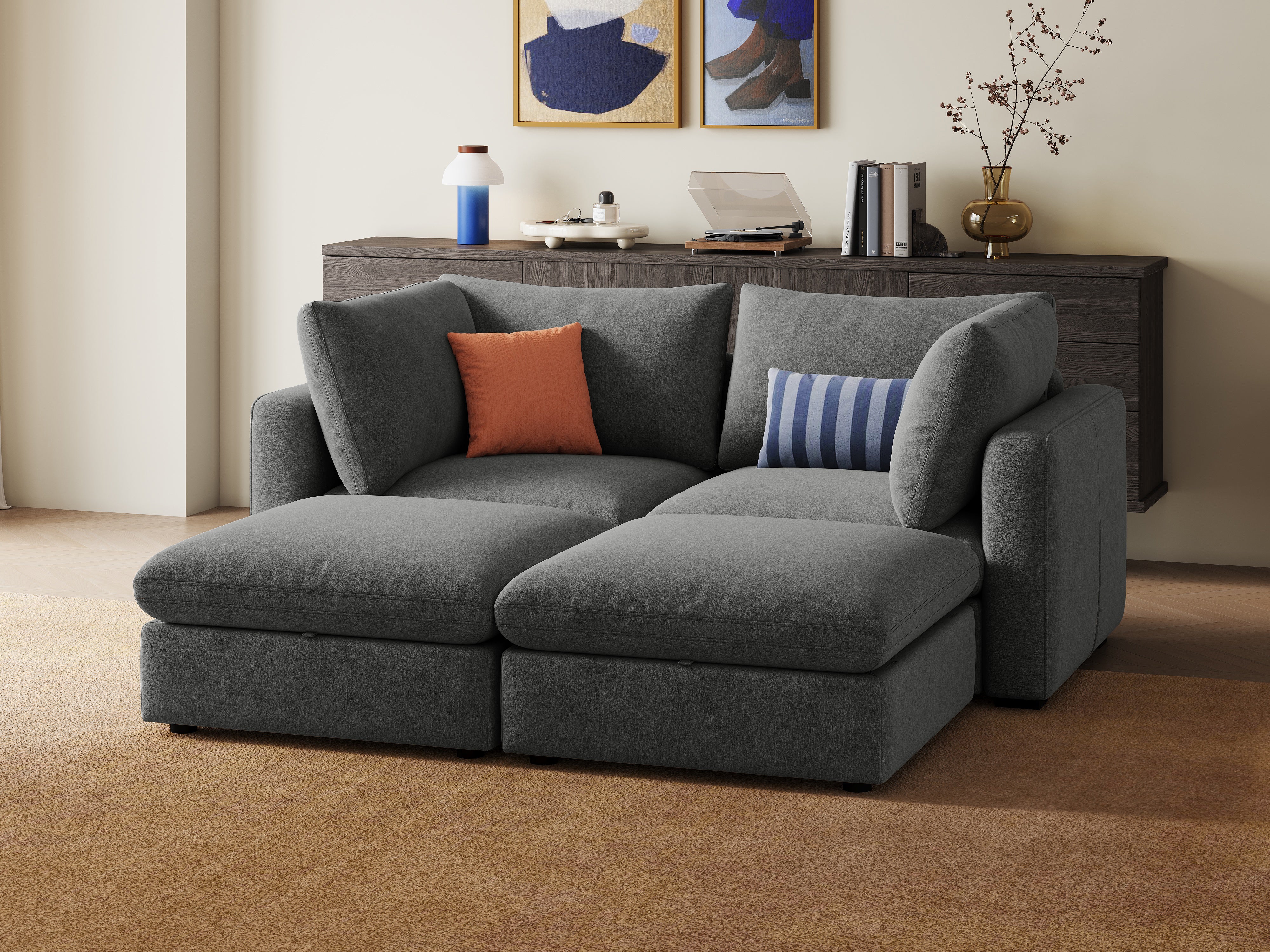 RUBIK V 2 Seats with 2 Ottomans - Image 6