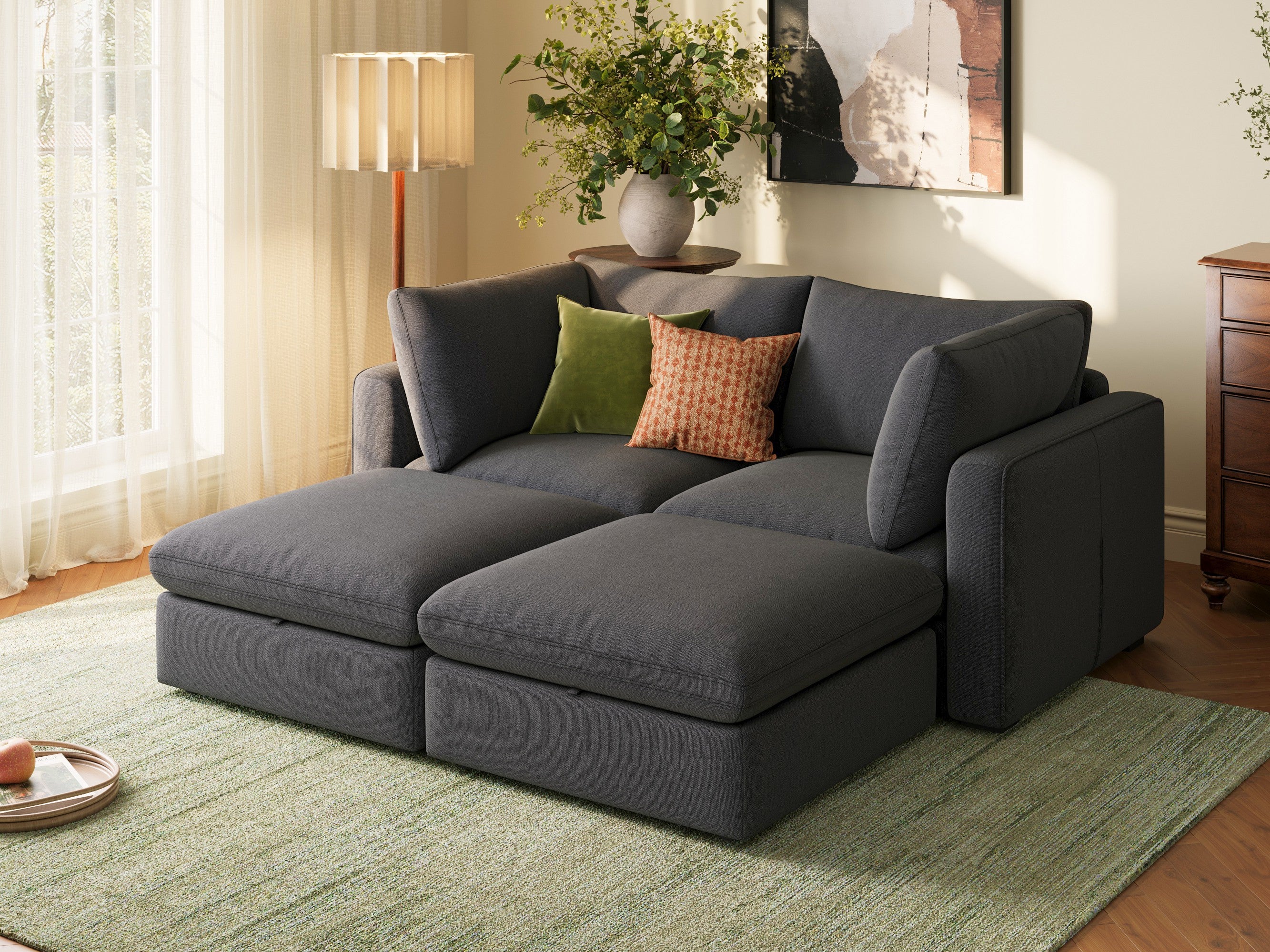 RUBIK V 2 Seats with 2 Ottomans - Image 12