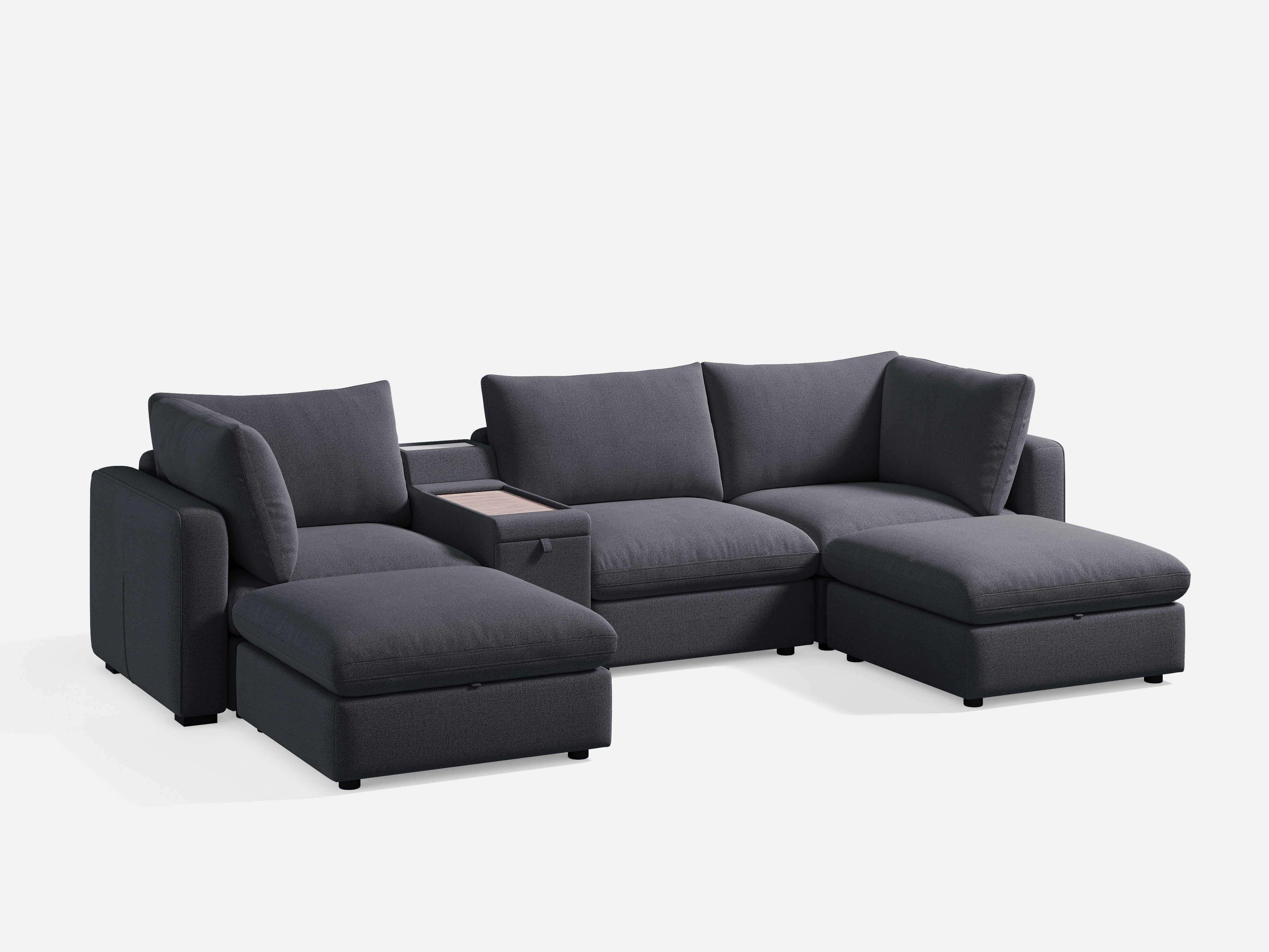 RUBIK V 3 Seats with 2 Ottomans & Console - Image 7