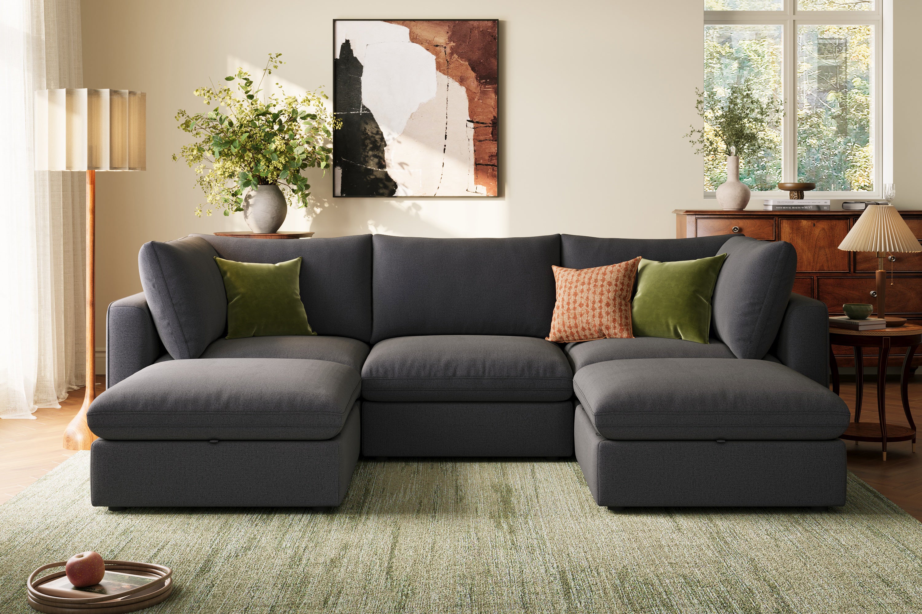 RUBIK V 3 Seats with 2 Ottomans - Image 13