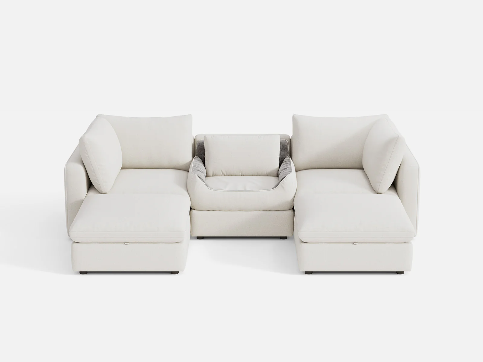 RUBIK V 3 Seats with 2 Ottomans & Pet Bed Module - Image 6