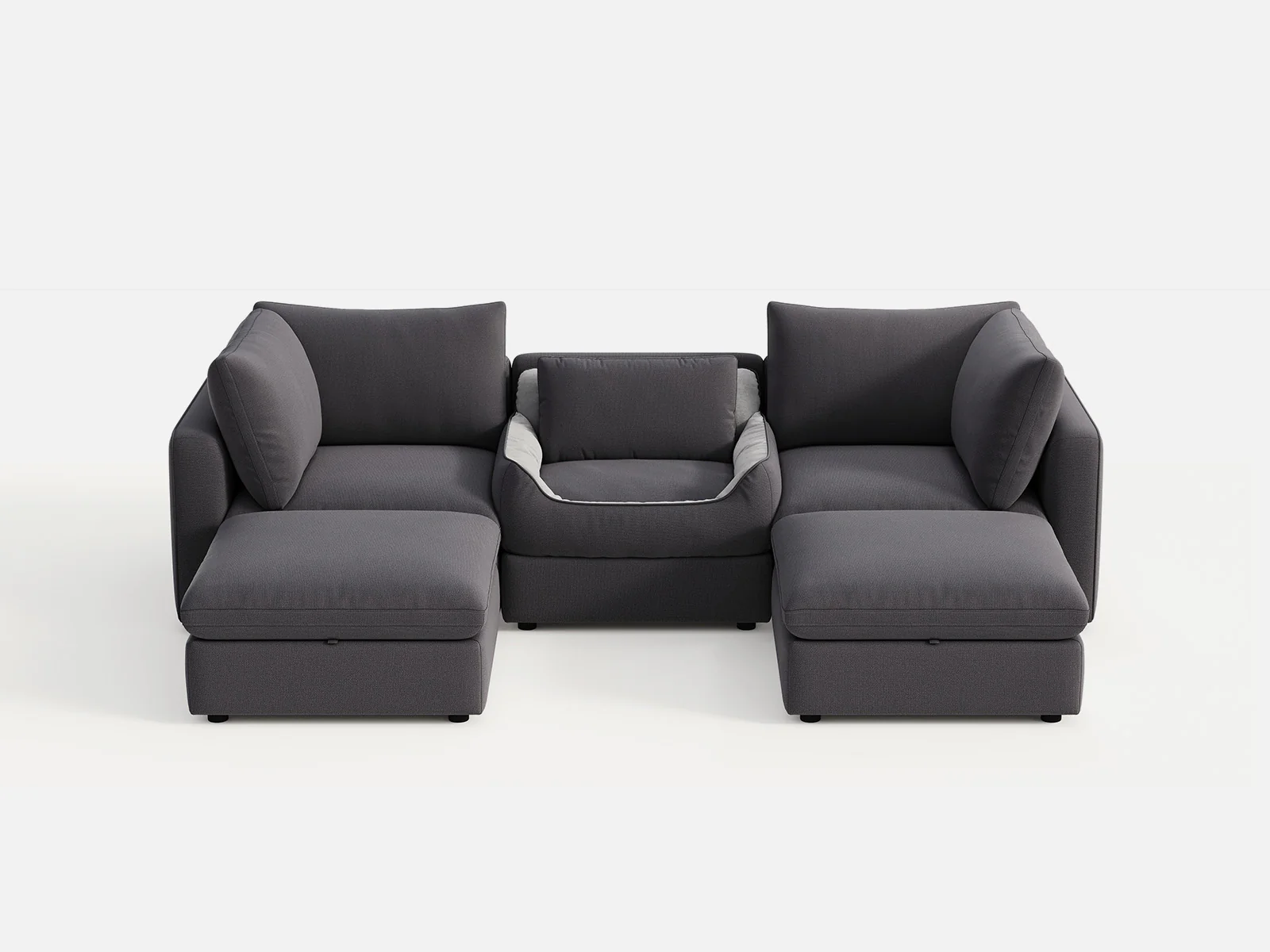 RUBIK V 3 Seats with 2 Ottomans & Pet Bed Module - Image 9