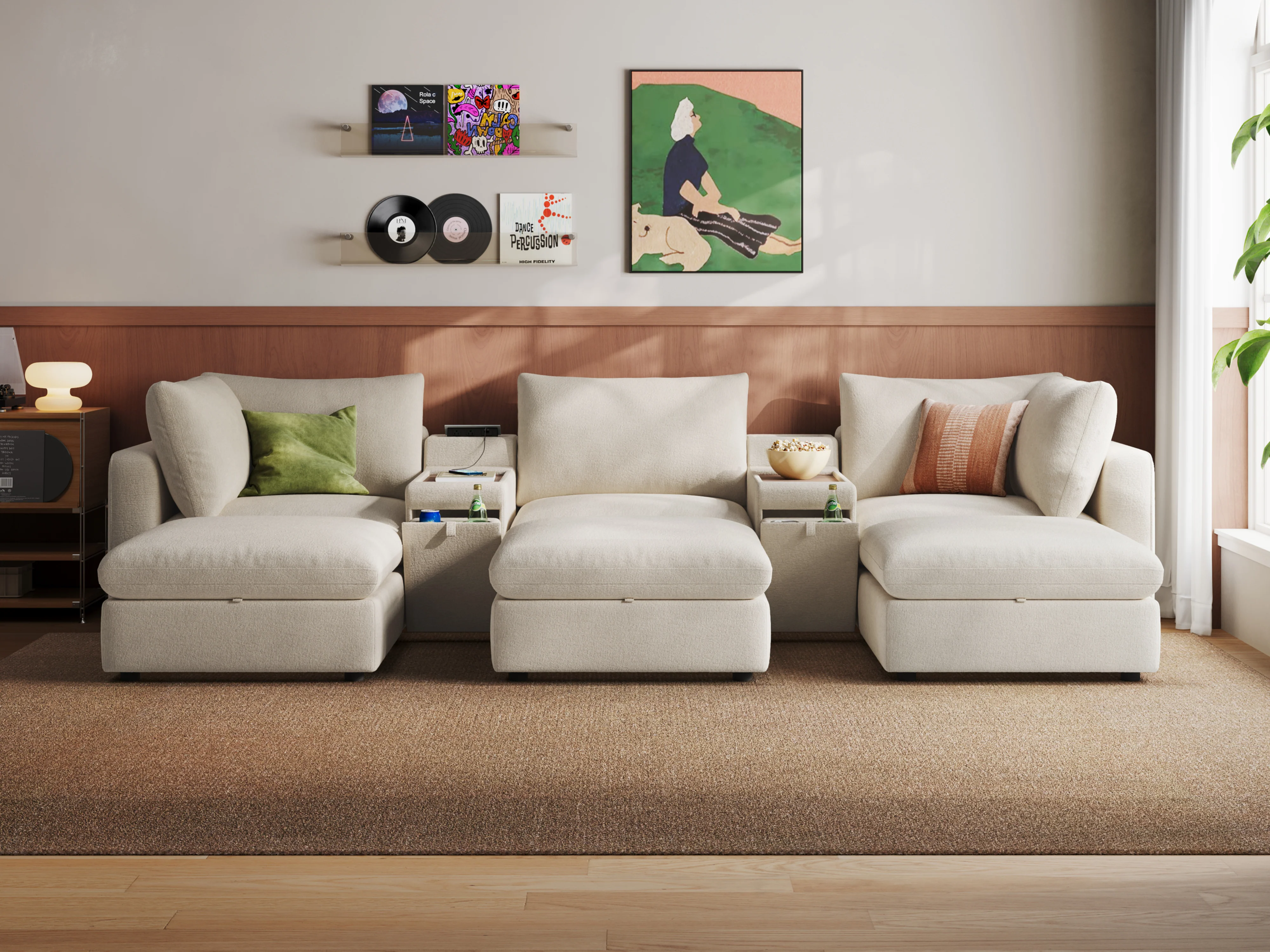 RUBIK V 3 Seats with 3 Ottomans & 2 Consoles - Image 2