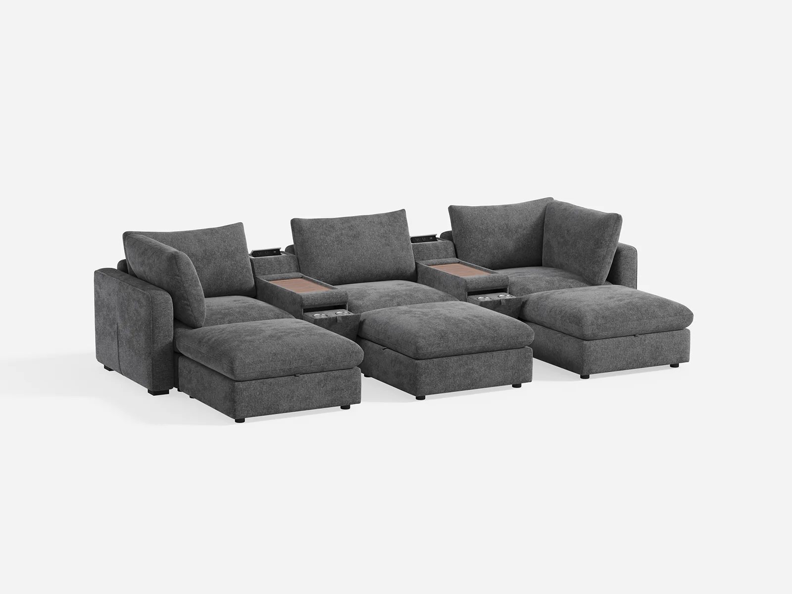 RUBIK V 3 Seats with 3 Ottomans & 2 Consoles - Image 3