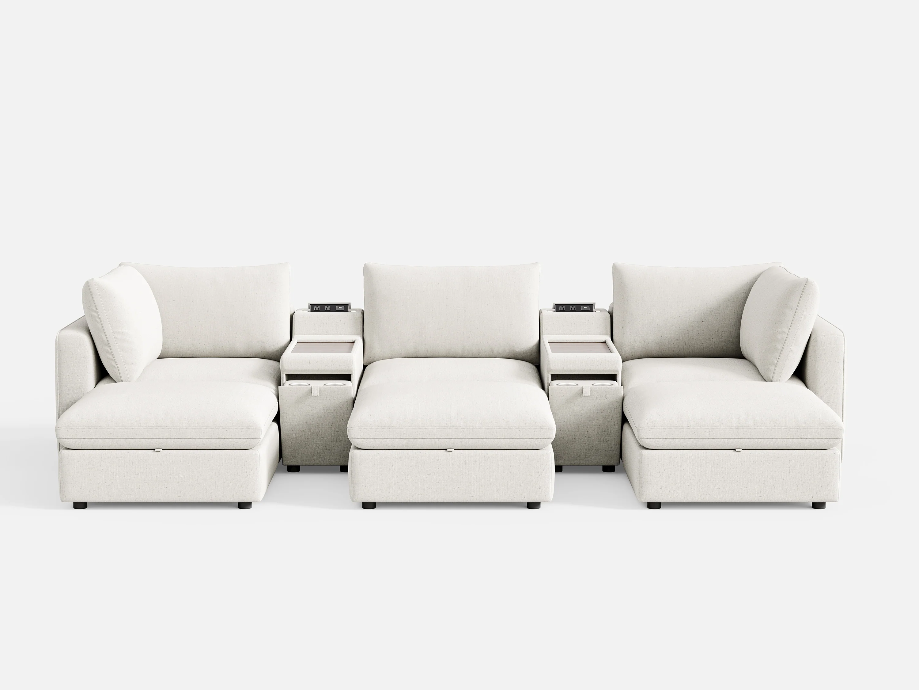RUBIK V 3 Seats with 3 Ottomans & 2 Consoles - Image 9