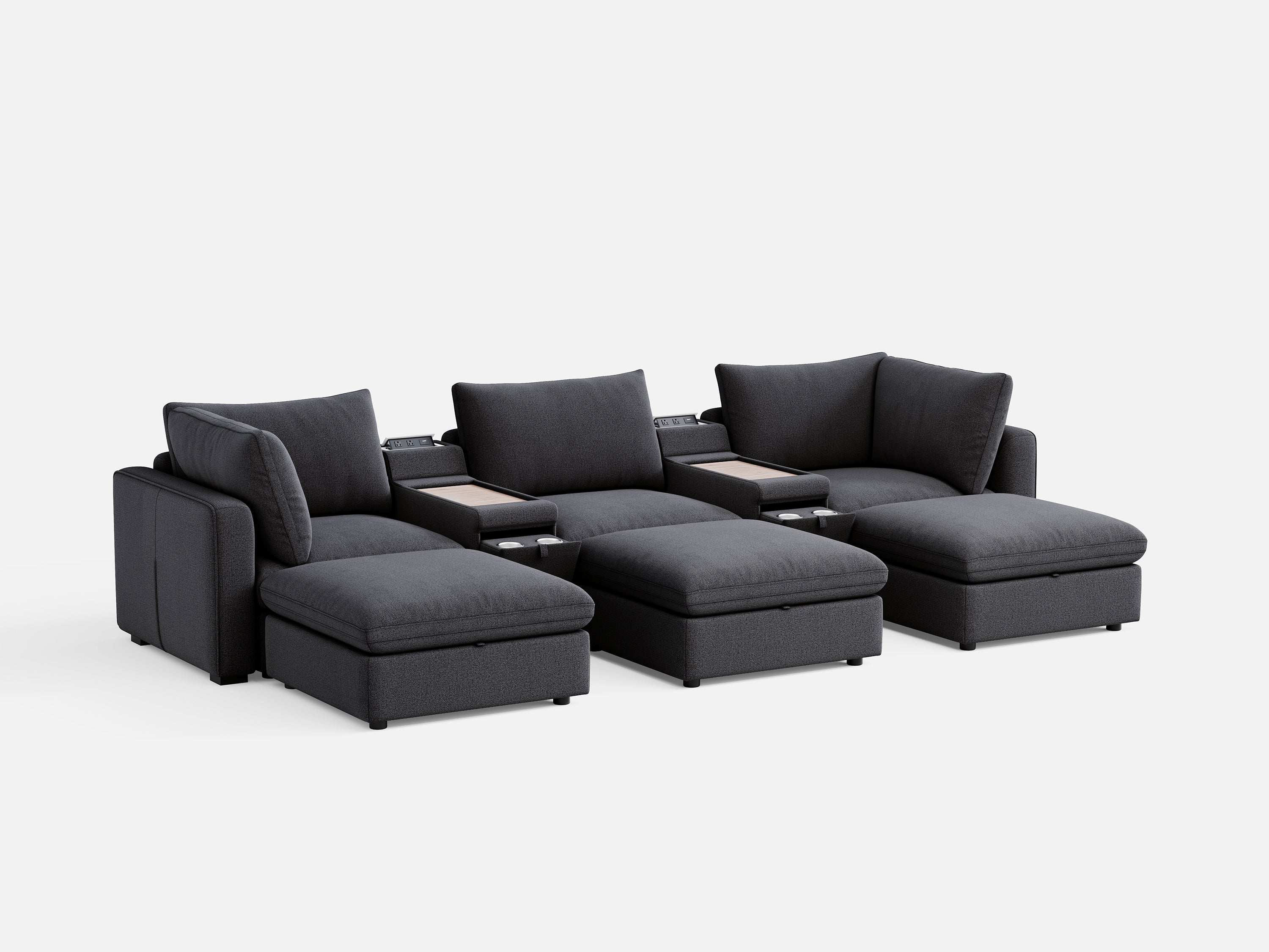 RUBIK V 3 Seats with 3 Ottomans & 2 Consoles - Image 10