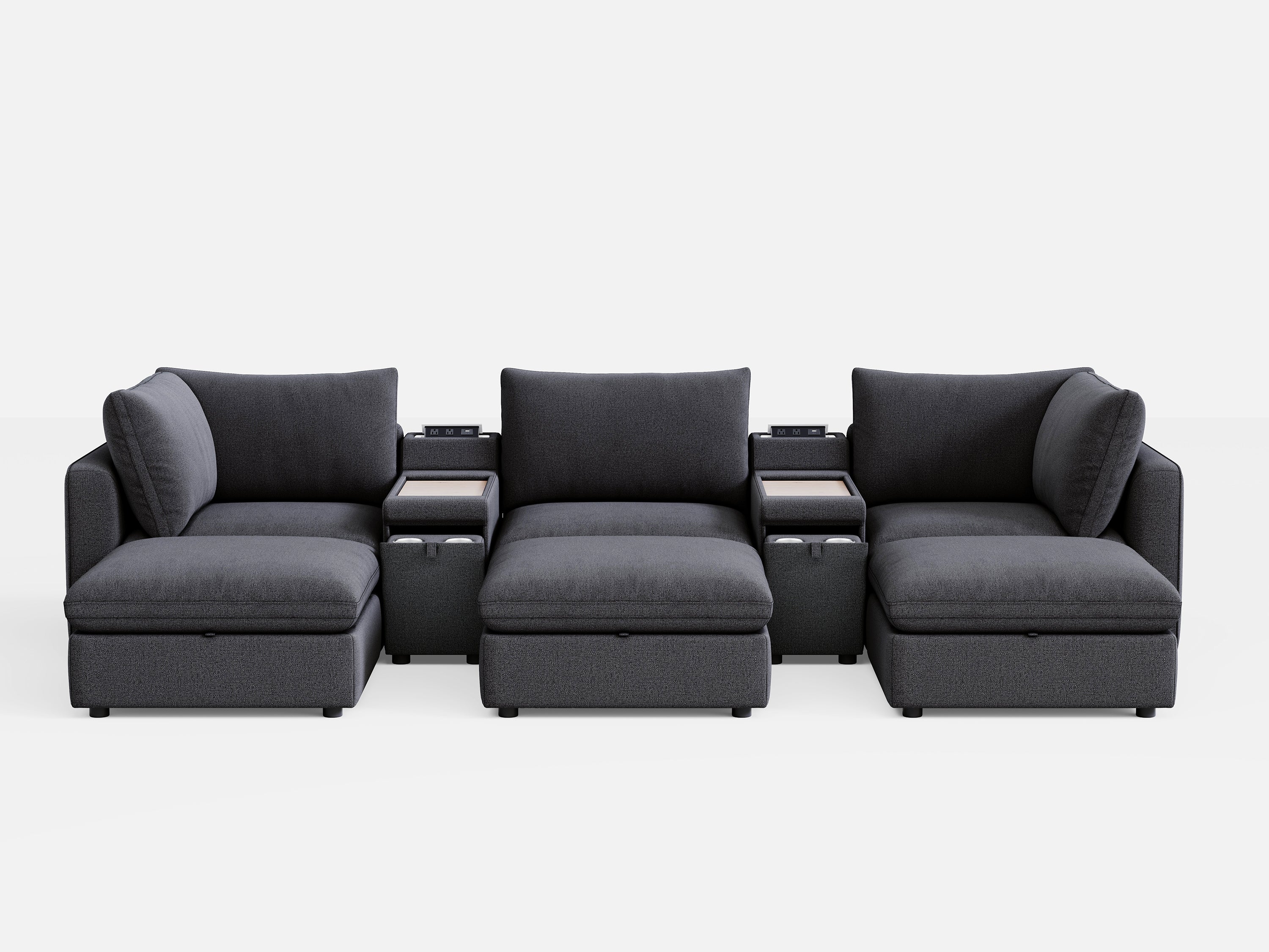 RUBIK V 3 Seats with 3 Ottomans & 2 Consoles - Image 11