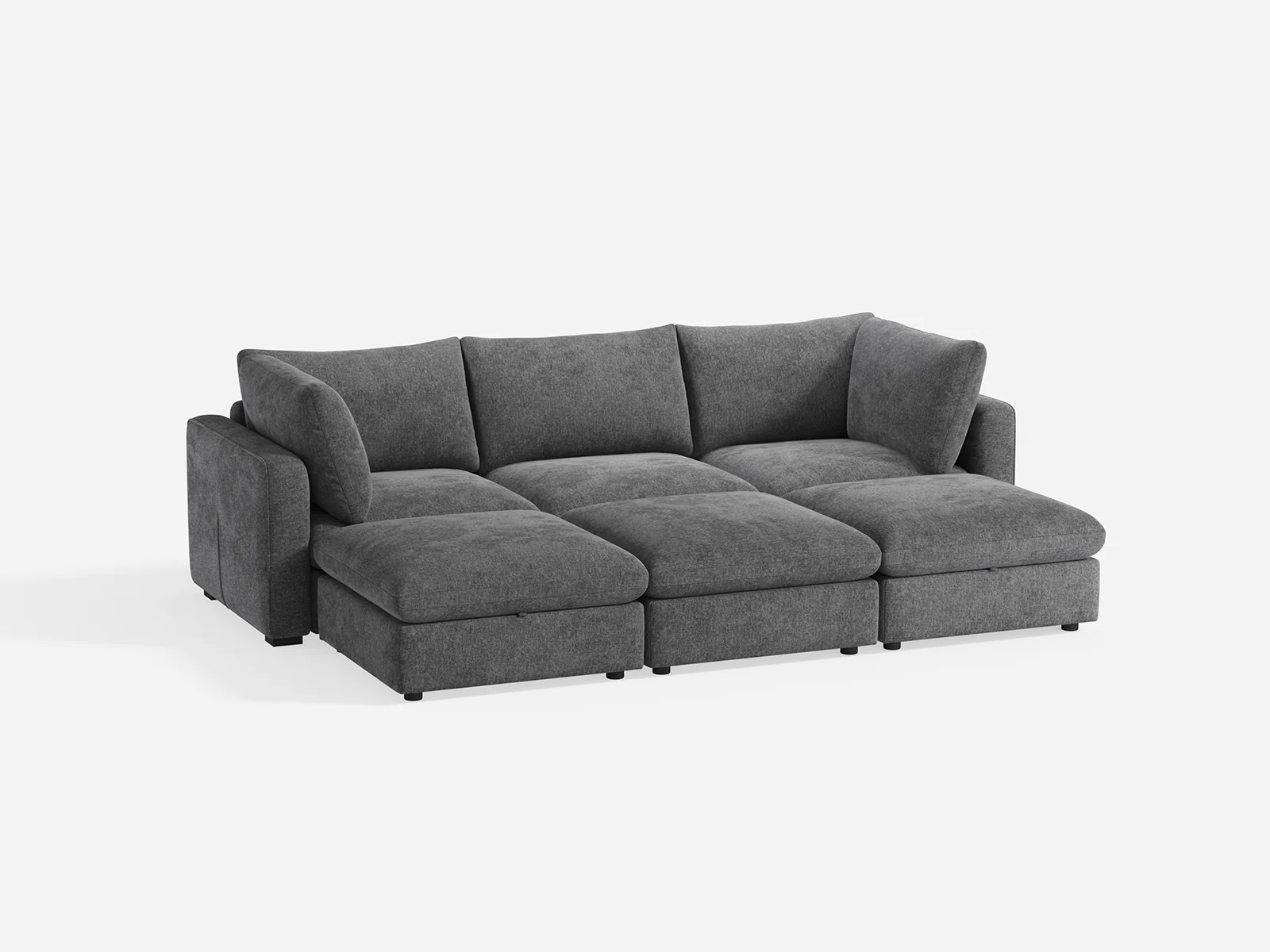 RUBIK V 3 Seats with 3 Ottomans - Image 3