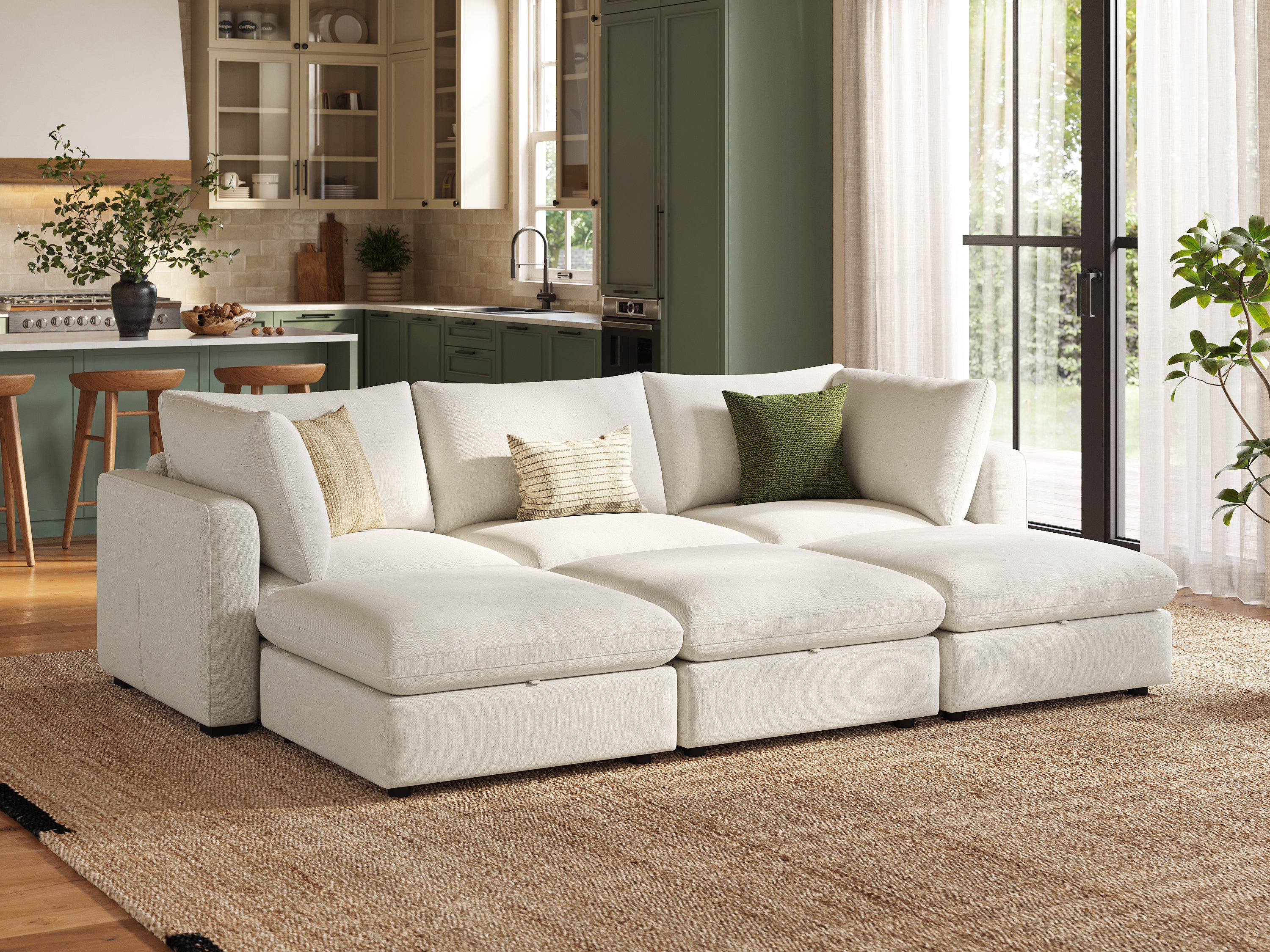 RUBIK V 3 Seats with 3 Ottomans - Image 8