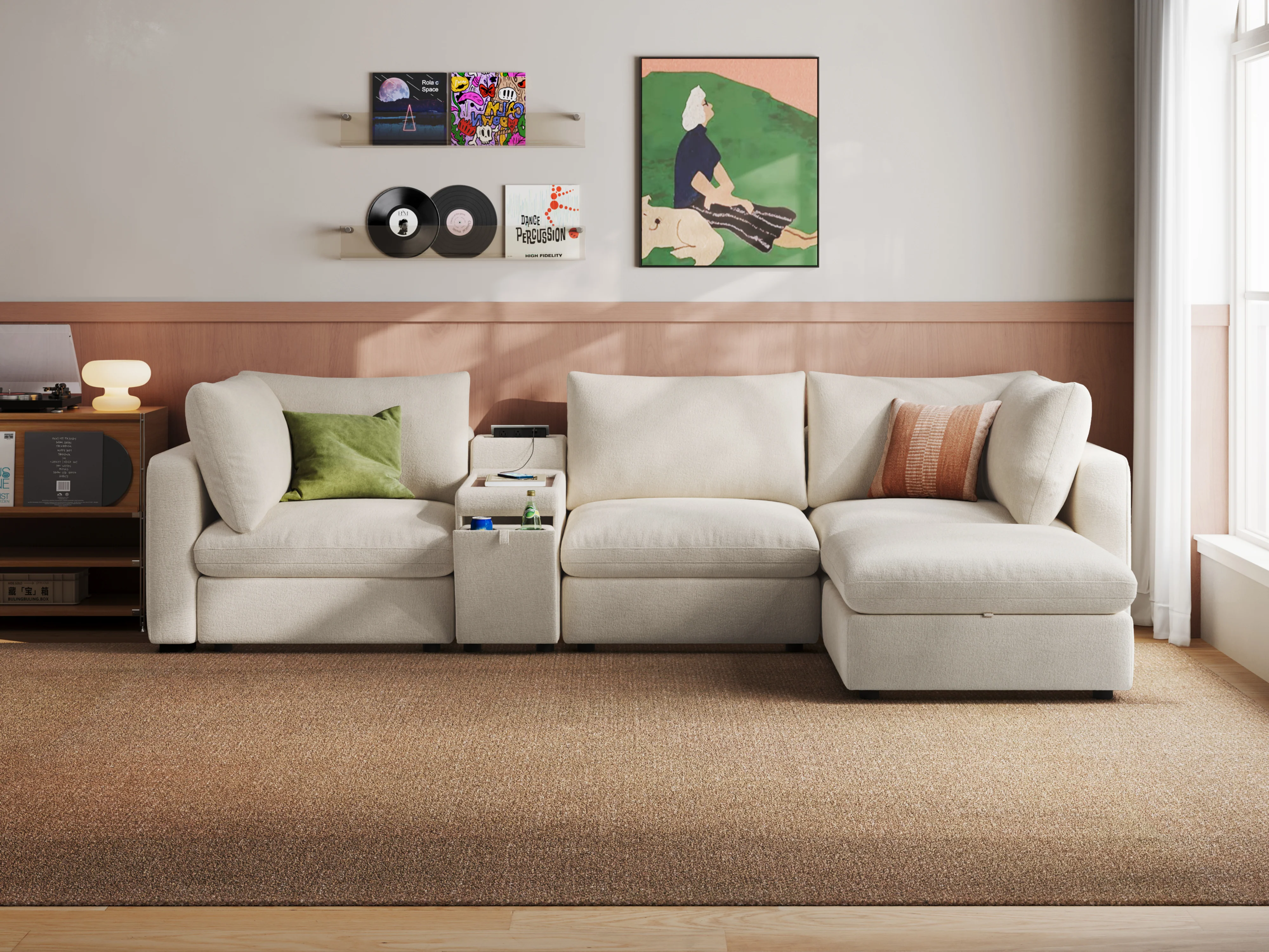 RUBIK V 3 Seats with Ottoman & Console - Image 2