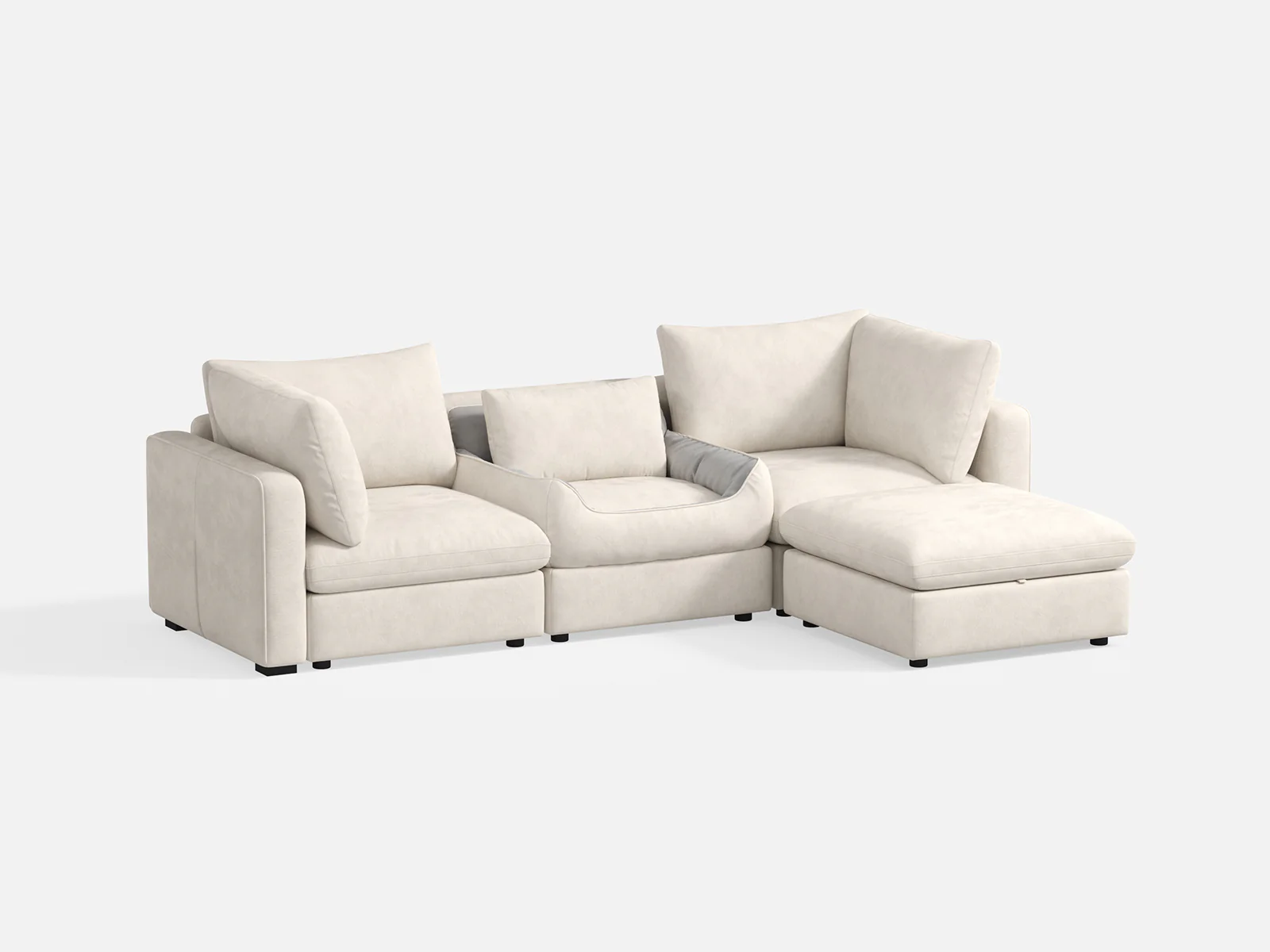 RUBIK V 3 Seats with Ottoman & Pet Bed Module