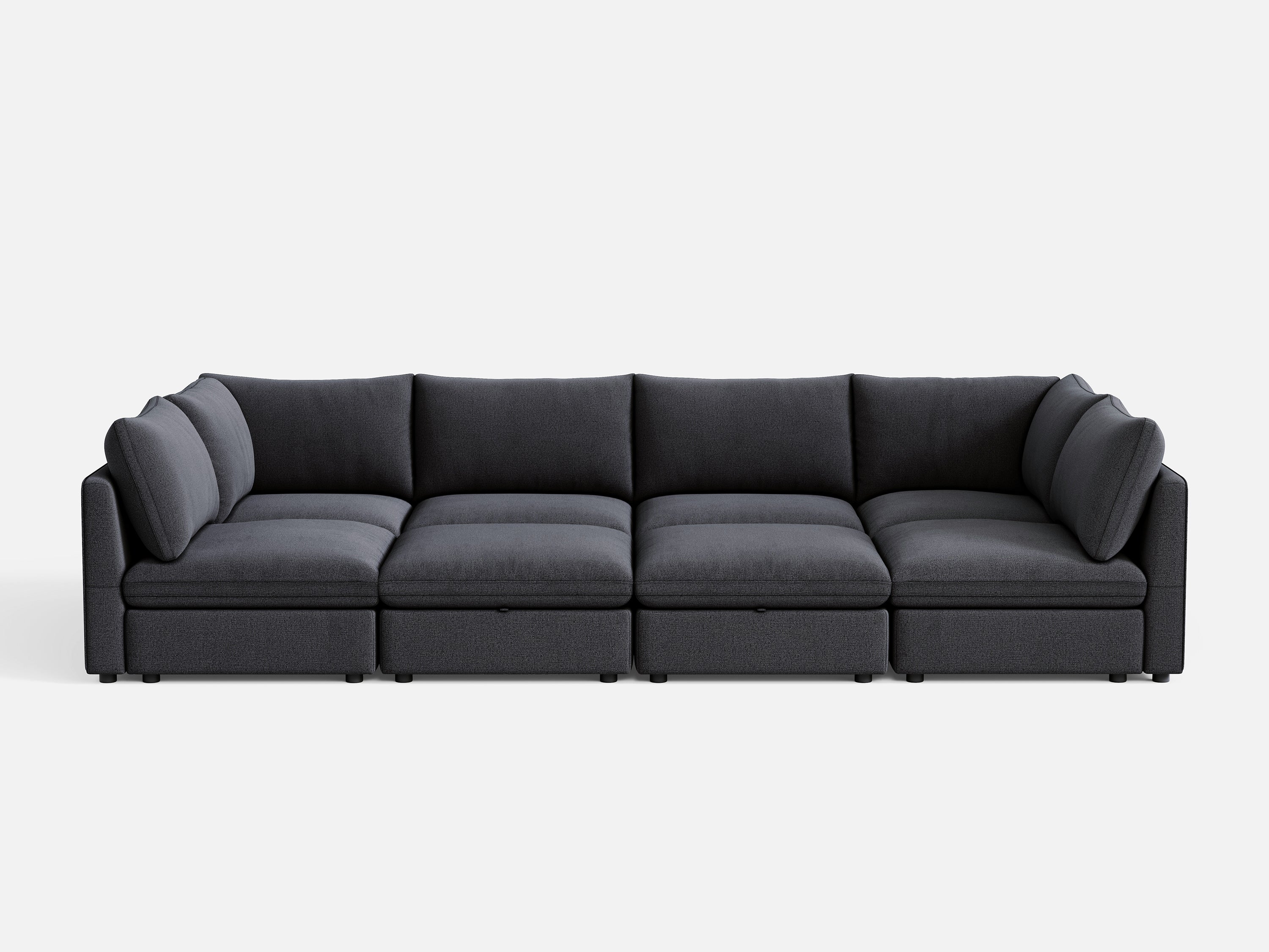 RUBIK V Linen 4 Seats with 2 Corners & 2 Ottomans - Image 5