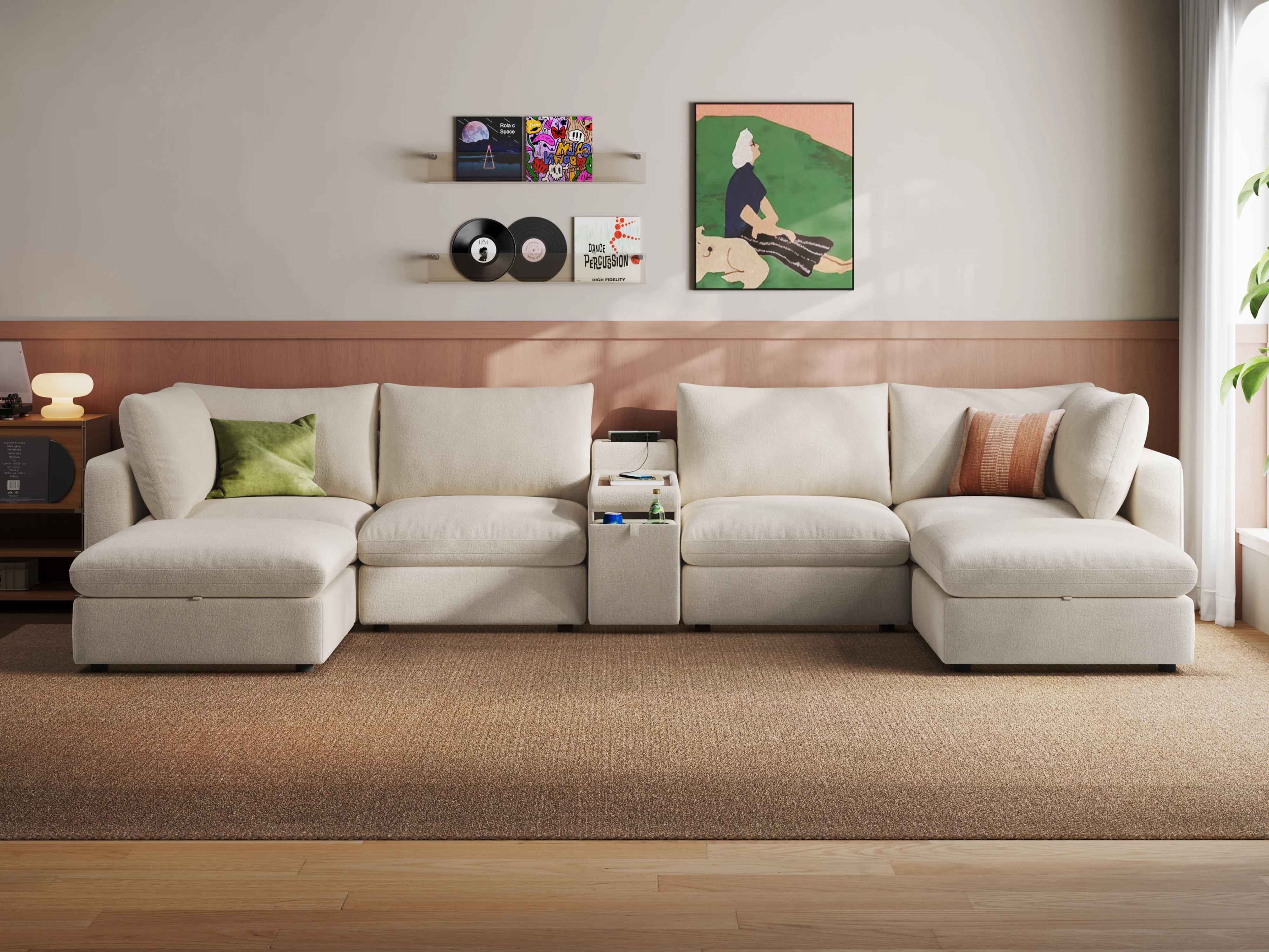 RUBIK V 4 Seats with 2 Ottomans & Console - Image 2