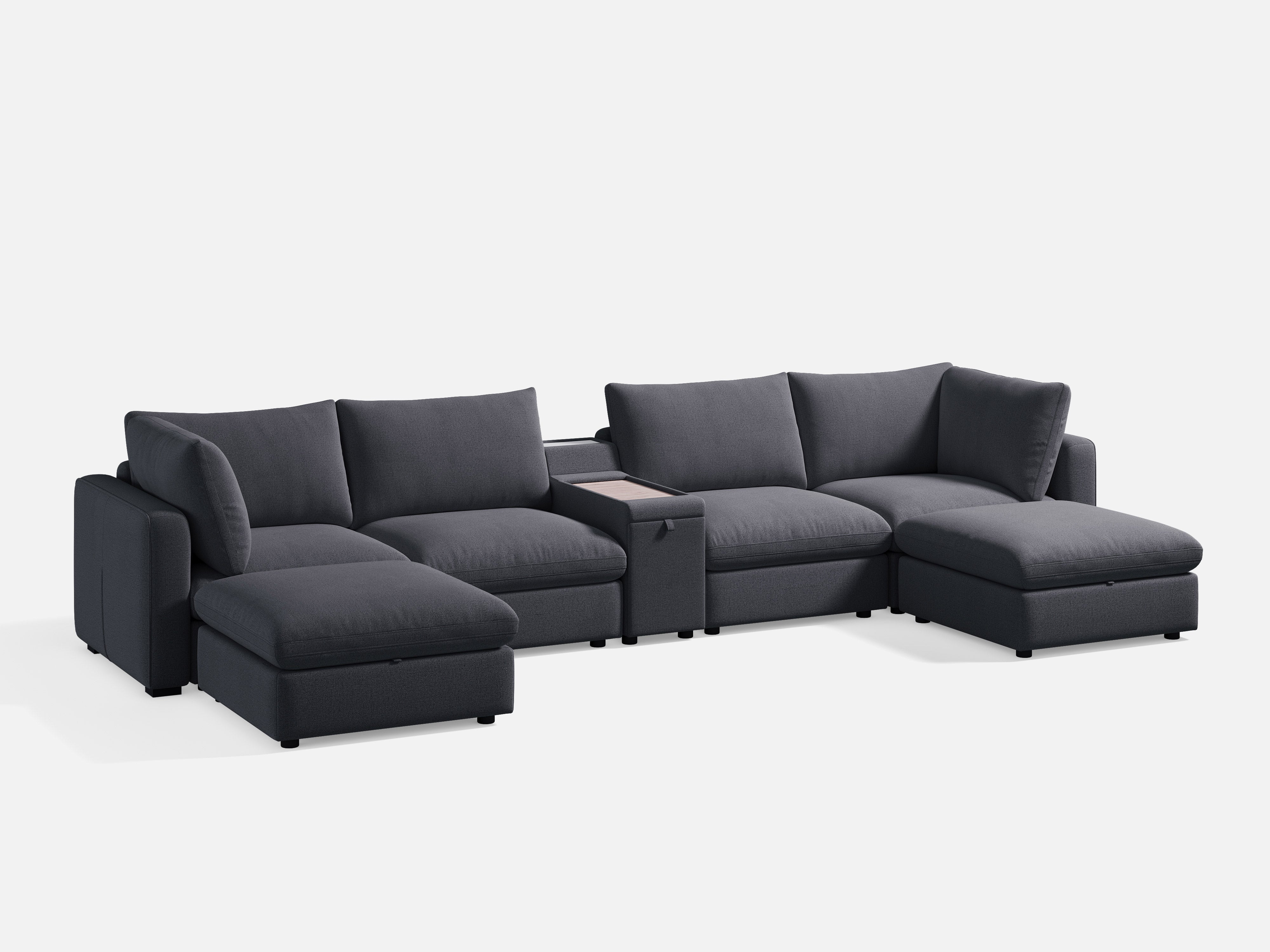 RUBIK V 4 Seats with 2 Ottomans & Console - Image 5
