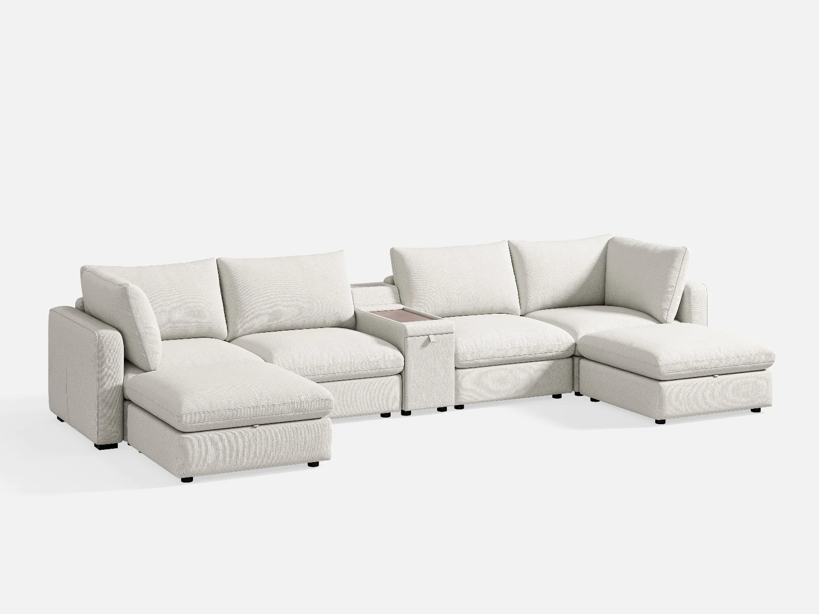 RUBIK V 4 Seats with 2 Ottomans & Console - Image 3