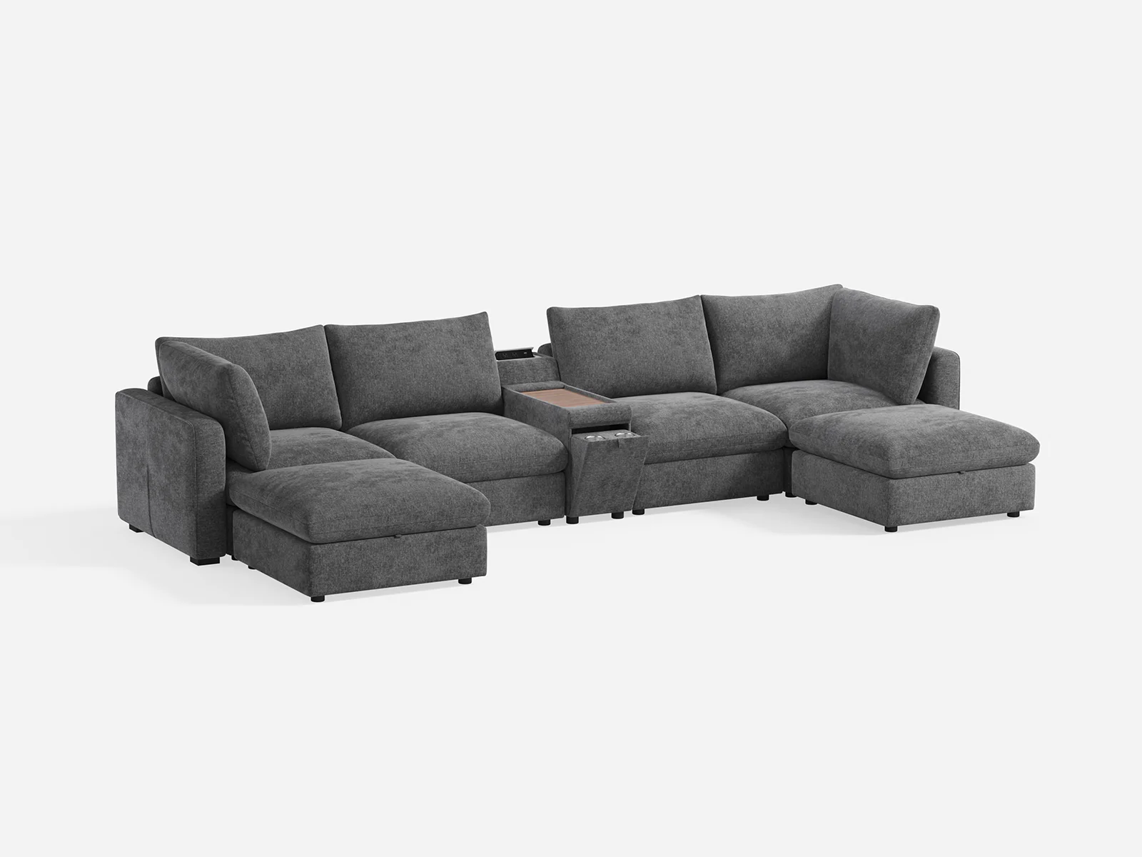 RUBIK V 4 Seats with 2 Ottomans & Console - Image 7