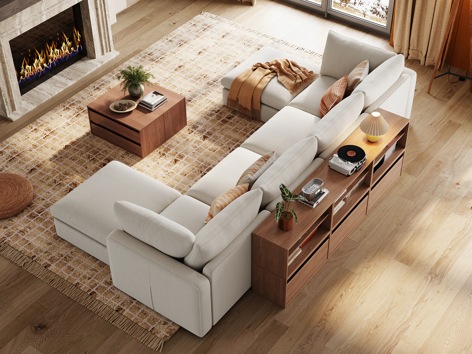 RUBIK V 4 Seats with 2 Ottomans - Image 3
