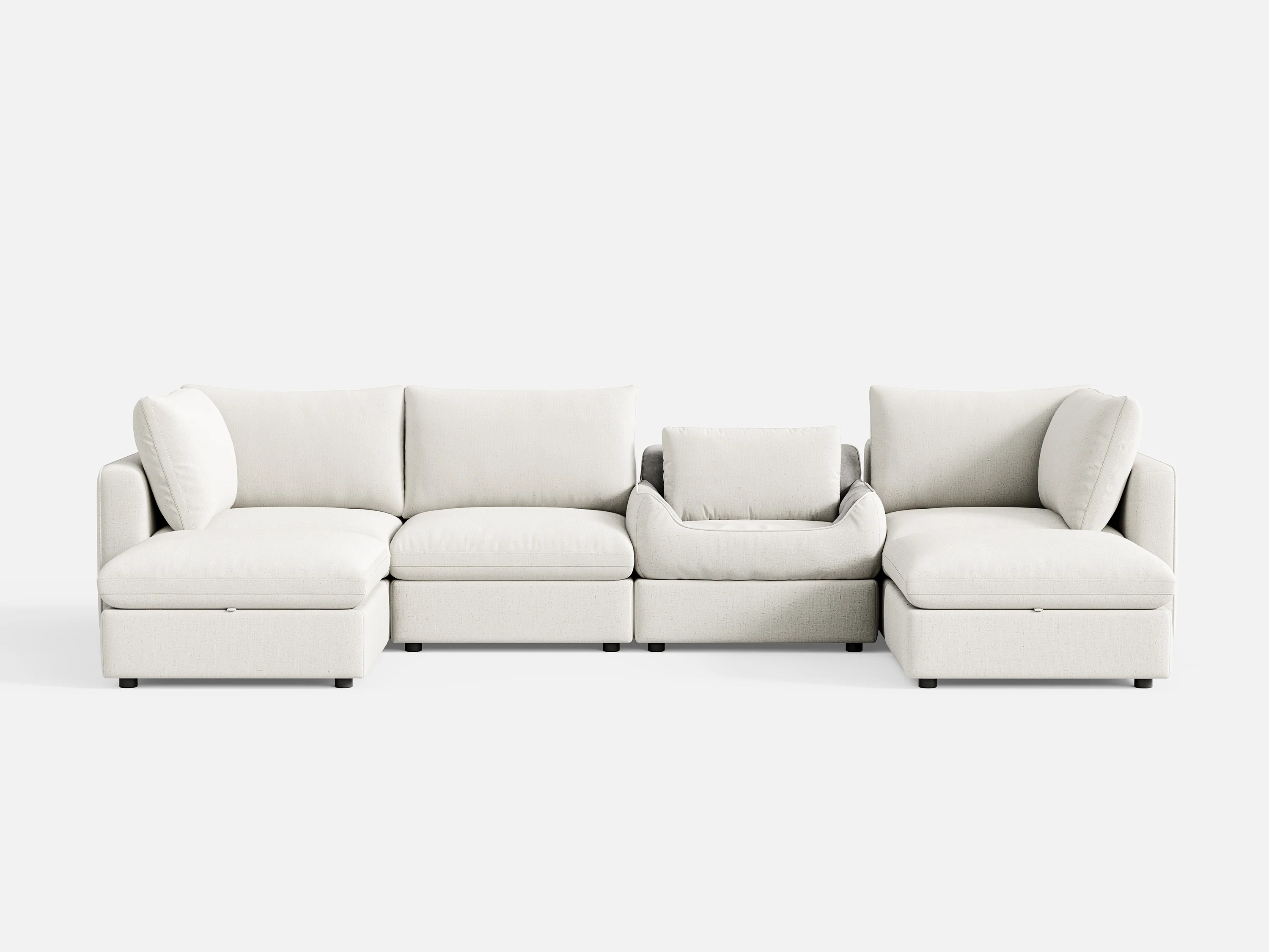 RUBIK V 4 Seats with 2 Ottomans & Pet Bed Module - Image 7