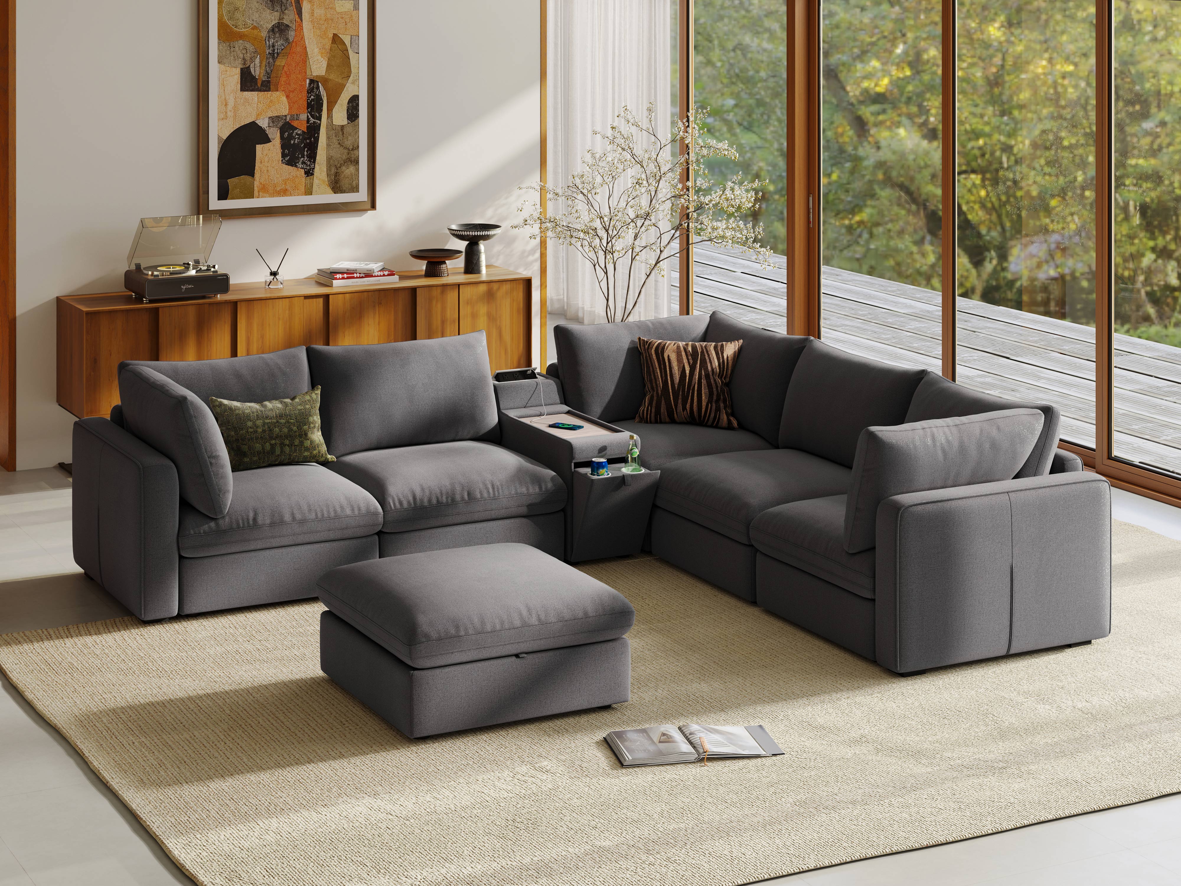 RUBIK V 4 Seats with Ottoman & Corner & Console - Image 8
